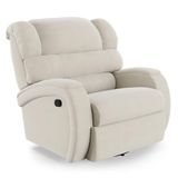 Poltrona Do Papai Reclinável Napoli Glider Giratória Veludo Fh1 Bege