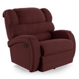 Poltrona Do Papai Reclinável Napoli Glider Giratória Veludo Fh1 Vinho