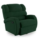 Poltrona Do Papai Reclinável Napoli Glider Giratória Massagem Veludo Fh1 Verde