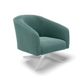 Cadeira Sala De Jantar Giratória Base Cromada Stella Bouclê D03 - D&#39;rossi Cor Menta