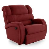 Poltrona Do Papai Reclinável Napoli Glider Giratória Massagem Veludo Vermelho Fh1