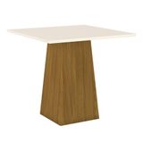 Mesa De Jantar Sarah 90 Cm Tampo Reto Nature Off White - Henn