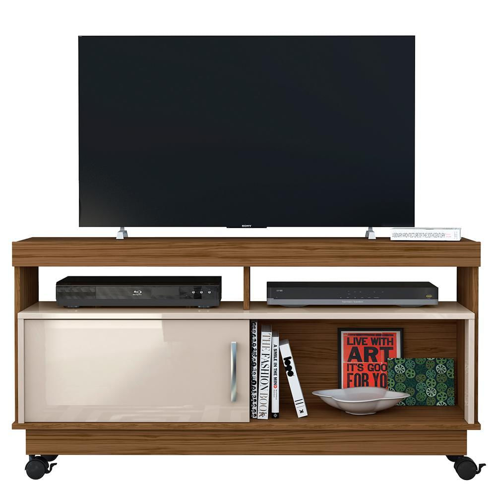 Rack Bancada Artur Naturale/off White Para Tv Até 50 - Madetec