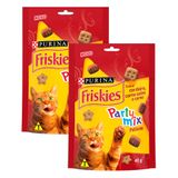 Kit 2 Petisco Friskies Gatos Cordeiro Carne Suína E Carne 40g