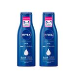 Kit 2 Loção Hidratante Nivea Milk Hidratação Profunda Pele Seca A Extrasseca 200ml