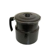 Leiteira Fervedor De Leite Com Apito 2l Preta Craqueada