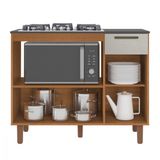 Balcão Master Para Cooktop 5 Bocas E Forno Cinamomo Areia Cinamomo-areia