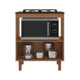 Balcão Master Para Cooktop 4 Bocas E Forno Cinamomo Preto Cinamomo Com Preto