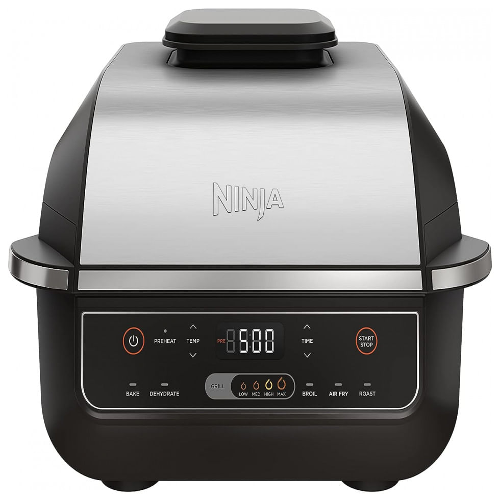 Fritadeira Eletrica Airfryer 6 Em 1 Com Painel De Controle Digital E Grill Interno, 110v, Ninja Eg201, Preto