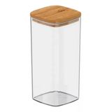 Pote Hermético Organizador Mantimento Bambu Natural 0,34l Ou