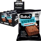 Kit 10un Brownie Chocolate Coco Zero Belive S/ Gluten 40g