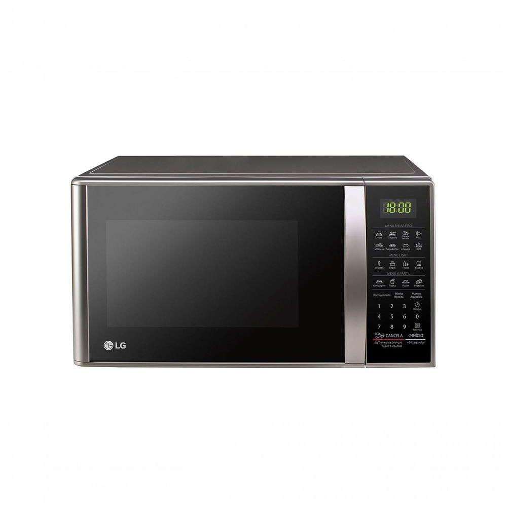 Forno Micro-ondas Lg Ms3043 Com Função Manter Aquecido E Limpa Fácil Prata 127v