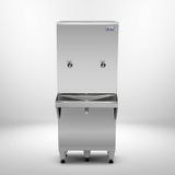Bebedouro De Coluna Industrial 2 Torneiras 50 Litros Frisbel Rao5 Inox 220v