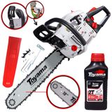 Moto Serra Motosserra Á Gasolina Toyama Tcs58h 2t 55cc 3,2hp Alto Desempenho E Baixo Peso Fácil De Manusear + Óleo Lubrificante 2t