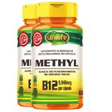 Kit 2 Vitamina B12 ? Metilcobalamina Unilife 60 Cápsulas