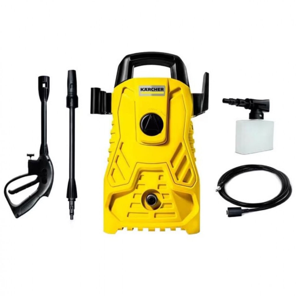 Lavadora De Alta Pressão Karcher Compacta 1500 Psi/libras 1400w 300l/h Com Aplicador De Detergente E Lança Regulável