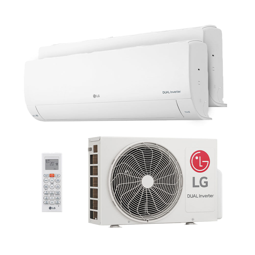 Ar Condicionado Multi Split Dual Inverter Voice R-32 Lg 16.000 Btus (1 Evap 9.000 E 1 Evap 12.000) Frio 220v