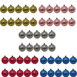 Bolinha De Natal Luxo C/ 10 Peças 6cm- Cores Sortidas- Chibrali Chibrali