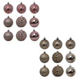 Bolinha De Natal Mix De Modelos C/ 9 Peças 6cm- Cores Sortidas- Chibrali Chibrali