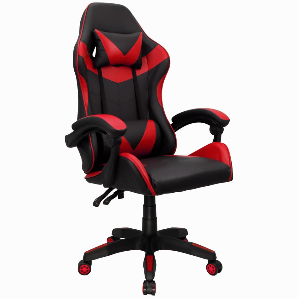 Cadeira Gamer Couro Giratória Tr-max - Vermelha