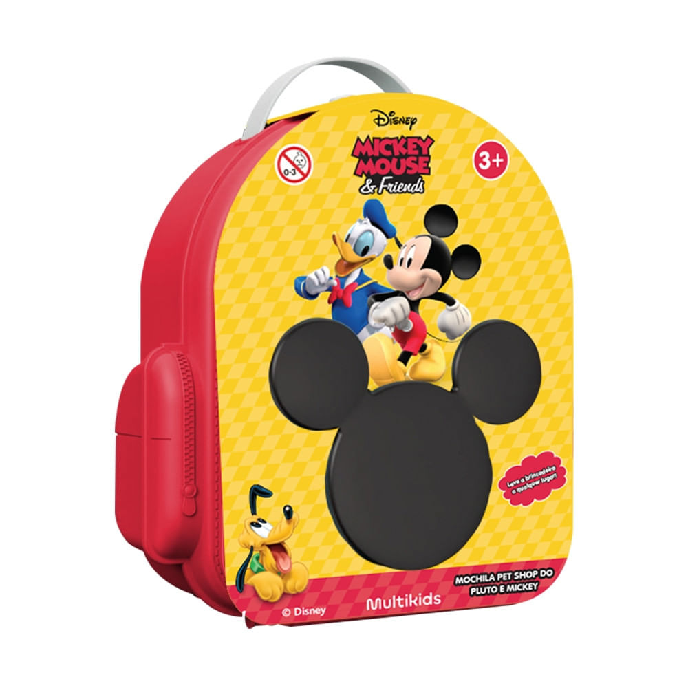 Mochila Pet Shop Do Pluto E Mickey Disney Multikids - Br2184