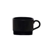 Xícara Para Chá 250ml Preta Em Polipropileno Linha Elegance Vem