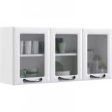 Armário Aéreo Triplo Itatiaia New Premium Com 3 Portas E 2 Prateleiras - 120cm De Largura
