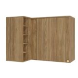 Armário Aéreo P/ Cozinha Canto Reto Botanic M636 C/ 1 Porta 98cm Nogueira - Kappesberg
