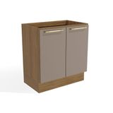 Balcão De Cozinha Botanic M623 C/ 2 Portas 80cm Nogueira/fendi - Kappesberg