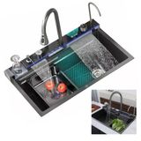 Cuba Gourmet Inox Pia Premium Cozinha Torneira Mangueira Cascata Dispenser Dosador Painel
