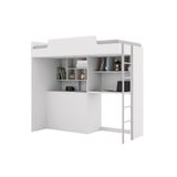 Beliche Multifuncional Office New (cama+escrivaninha De Cpu+baú+nicho+prateleiras) Branco