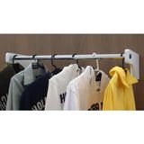 Cabideiro De Parede 90 Cm Arara Camiseiro Calceiro Branco Laca