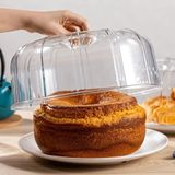 Boleira Elegance Redonda Com Tampa 30cm Branca Em Policarbonato Linha Profissional Cook Vem