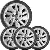 4x Calota Fiat Argo Novo Uno Mobi Aro 14 Com Emblema 292cb