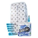 Papel Higiênico Delicate 4 Rolos Folha Simp Fardo Com 16 Un