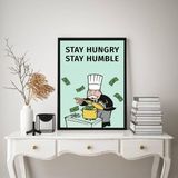 Quadro Stay Humble - Sr. Monopoly 45x34cm