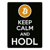Placa Decorativa - Keep Calm And Hold Bitcoin 36x46