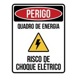 Placa Perigo Quadro Energia Risco Choque 36x46
