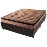 Colchão Casal Van Gogh Espuma D33 Hellen + Base Box Mga Lift Cotton Com Baú E Pistão À Gás