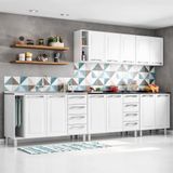 Cozinha Modulada Itatiaia Diamante Com 5 Peças 11 Portas E 8 Gavetas 295cm