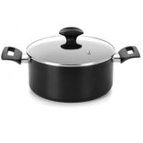 Caçarola Induct+ Multiflon Com Antiaderente E Tampa De Vidro 22cm