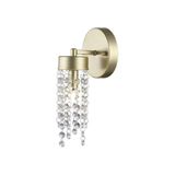 Arandela Cristal Light 1xg9 Com Base Alumínio - Blumenau Dourado