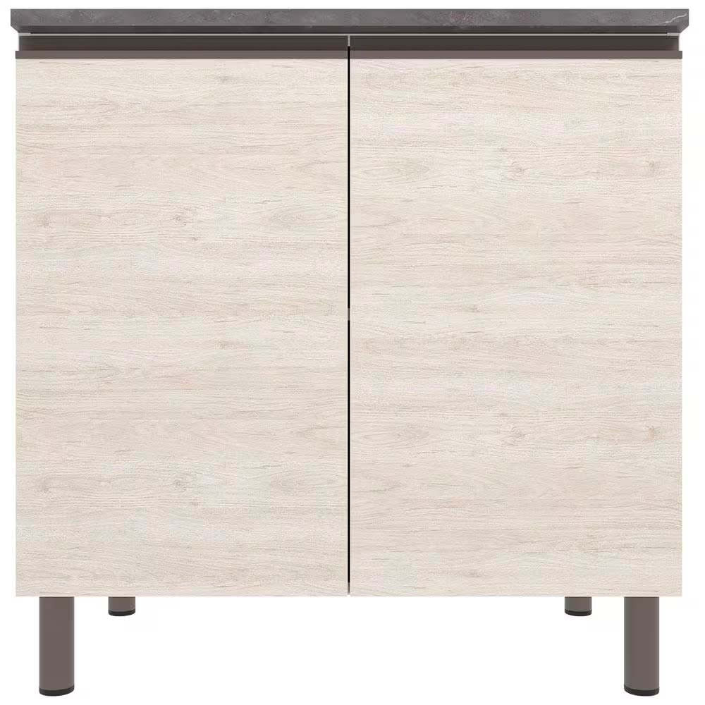 Balcão Bartira Cristal Mdp 15mm Com 2 Portas E 1 Prateleira - 80,1cm De Largura