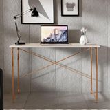 Escrivaninha 90cm Estilo Industrial Cobre/off White