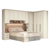 Guarda-Roupa Modulado Canto Reto 166 Toledo 10 Portas e 9 Gavetas Casal 7 Peças 354,6 cm Largura