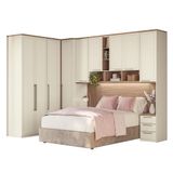 Guarda-roupa Modulado Canto Reto 166 Toledo 9 Portas E 9 Gavetas Casal 7 Peças 176,6 Cm Largura