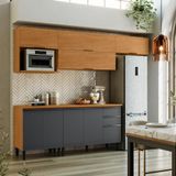Cozinha Completa Itatiaia Ideale Com 9 Portas 2 Gavetas E 3 Prateleiras 270cm