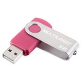 Pen Drive Multilaser Pd687 Twist2 08 Gb Usb 2.0 Rosa