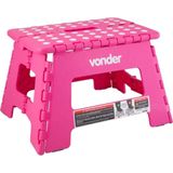 Banqueta Plástica Dobrável Rosa 220mm Vonder