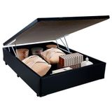 Cama Box Baú Viúva Sereneprime Sintético Preto 44x128x188